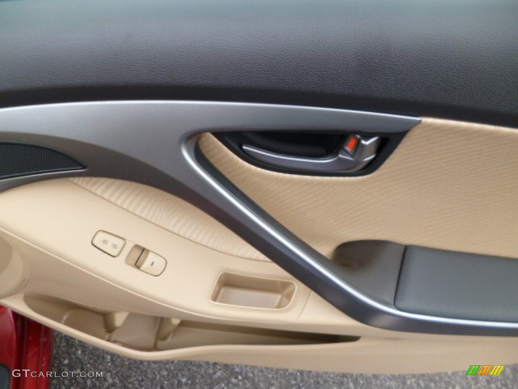 2013 Elantra GLS - Sparkling Ruby / Beige photo #11