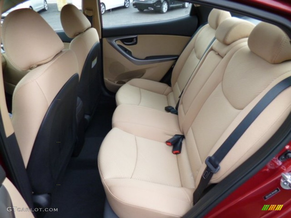 2013 Elantra GLS - Sparkling Ruby / Beige photo #13