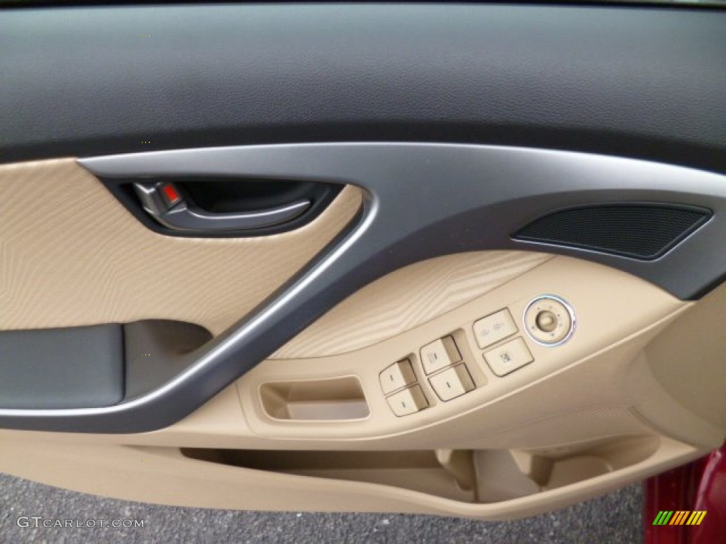 2013 Elantra GLS - Sparkling Ruby / Beige photo #17