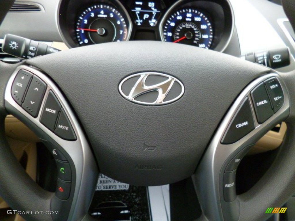 2013 Elantra GLS - Sparkling Ruby / Beige photo #18