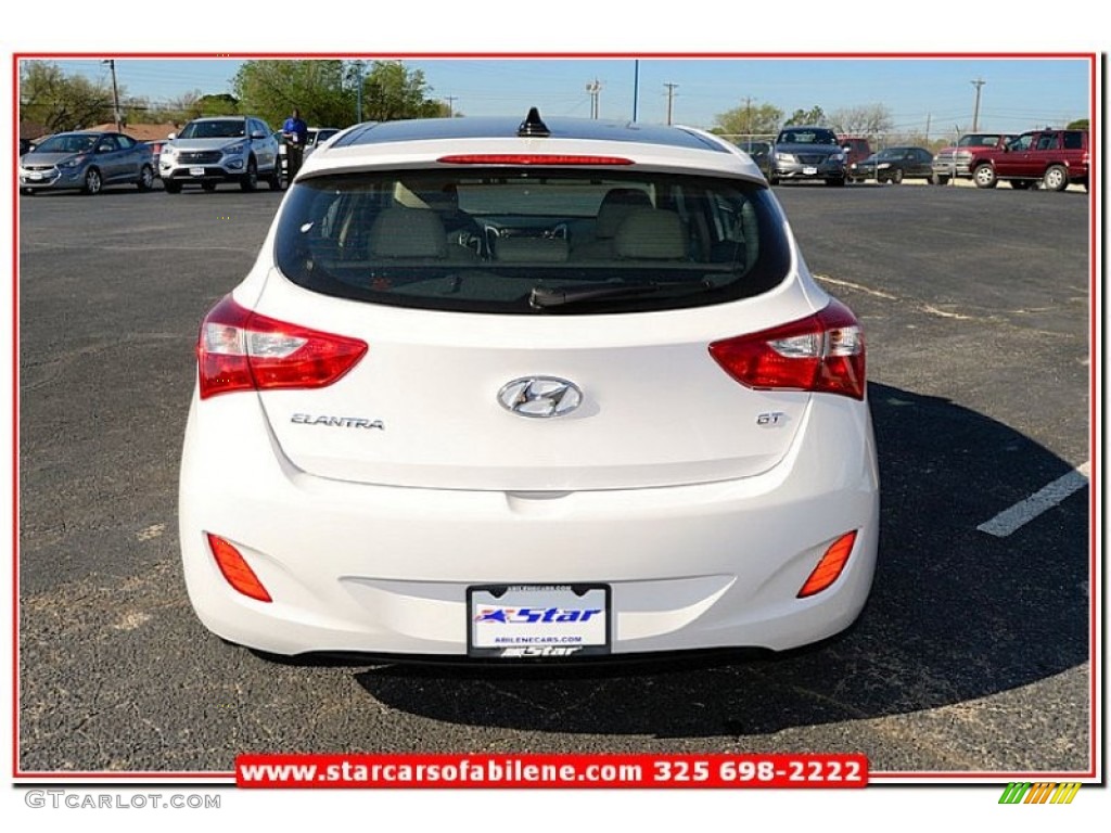 2013 Elantra GT - Monaco White / Beige photo #4
