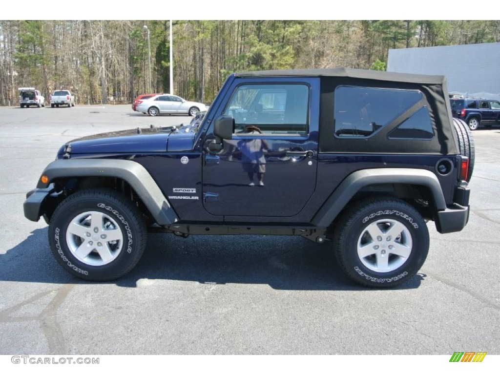 2013 Wrangler Sport S 4x4 - True Blue Pearl / Black photo #3