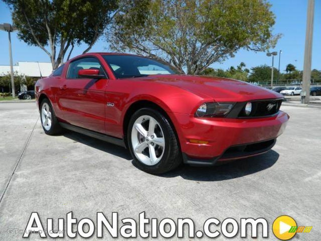 2012 Mustang GT Premium Coupe - Red Candy Metallic / Charcoal Black photo #1