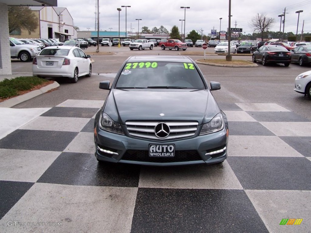 2012 C 250 Sport - Sapphire Grey Metallic / Black photo #2