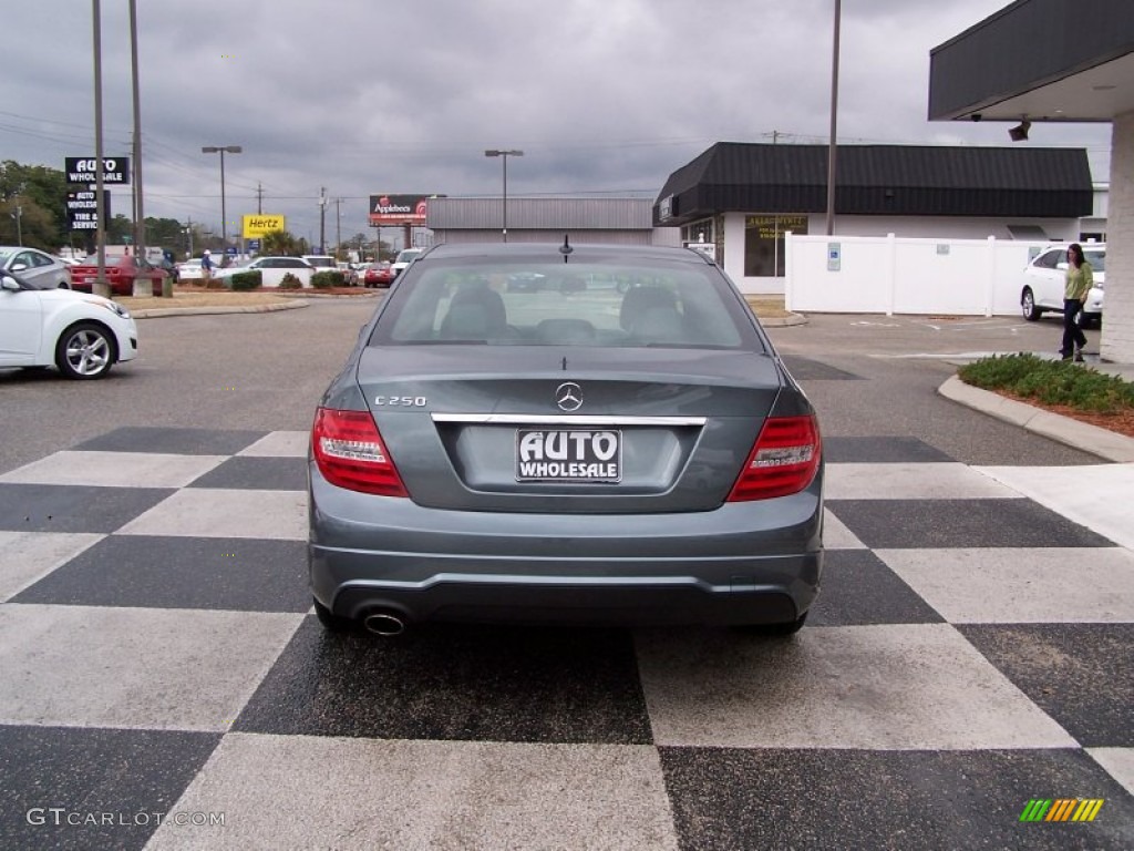 2012 C 250 Sport - Sapphire Grey Metallic / Black photo #4