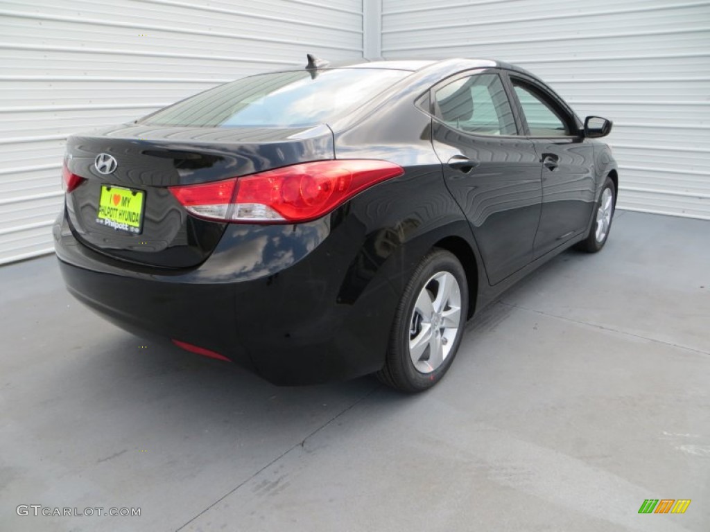 2013 Elantra Limited - Midnight Black / Gray photo #4