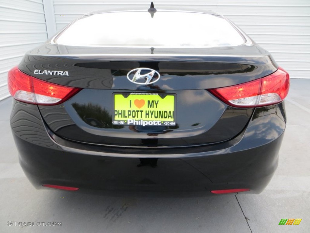2013 Elantra Limited - Midnight Black / Gray photo #5