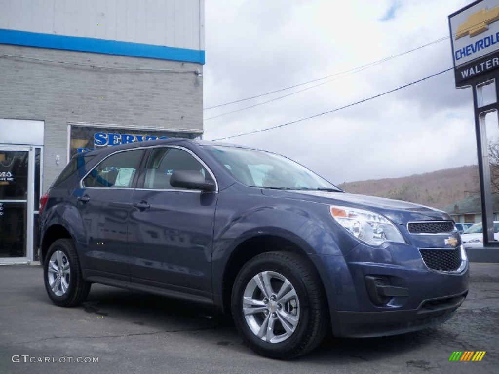 2013 Equinox LS AWD - Atlantis Blue Metallic / Jet Black photo #3