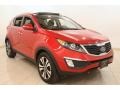 2012 Signal Red Kia Sportage EX  photo #1