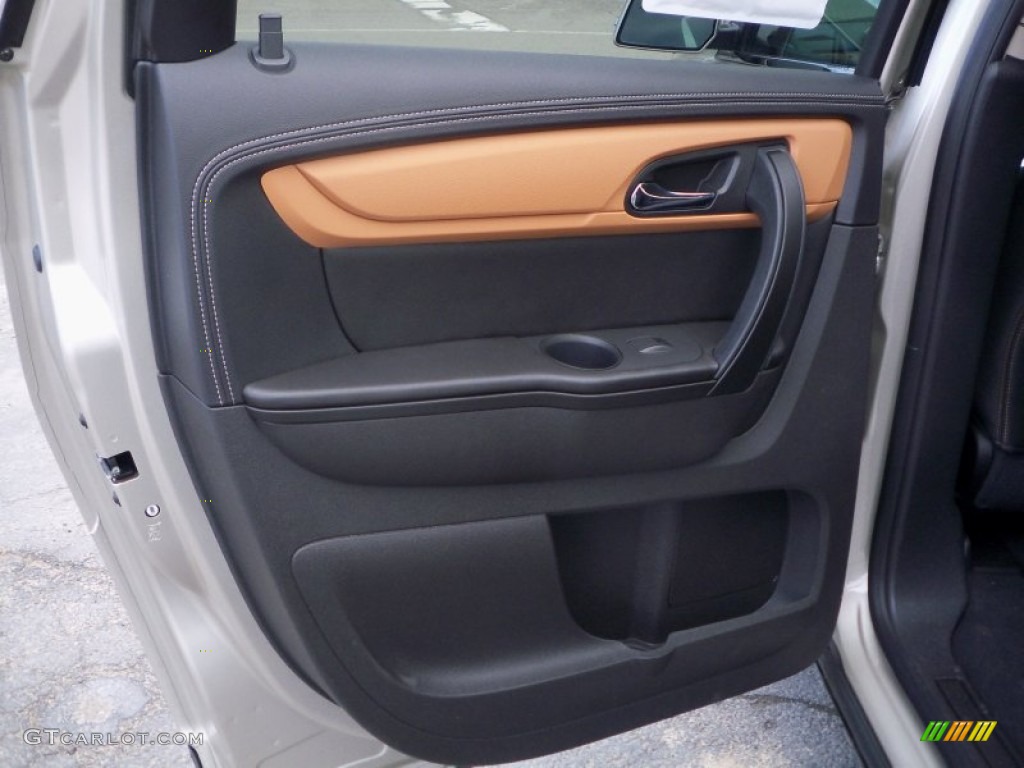 2013 Chevrolet Traverse LT AWD Ebony/Mojave Door Panel Photo #79194551