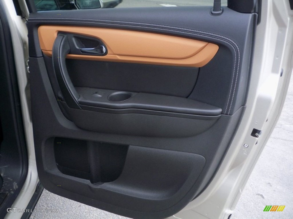 2013 Chevrolet Traverse LT AWD Ebony/Mojave Door Panel Photo #79194583