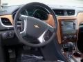 Ebony/Mojave 2013 Chevrolet Traverse LT AWD Steering Wheel