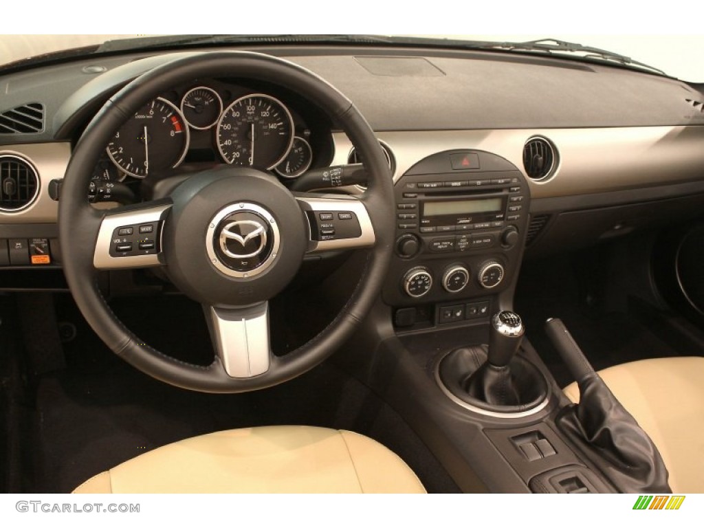 2012 Mazda MX-5 Miata Grand Touring Roadster Dune Beige Dashboard Photo #79196104