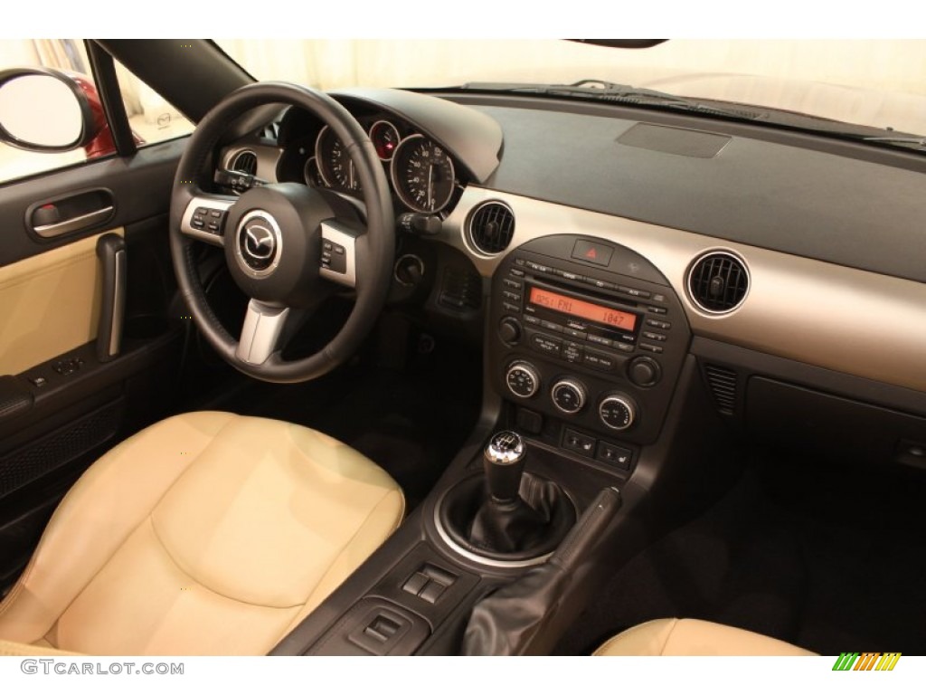 2012 Mazda MX-5 Miata Grand Touring Roadster Dune Beige Dashboard Photo #79196200