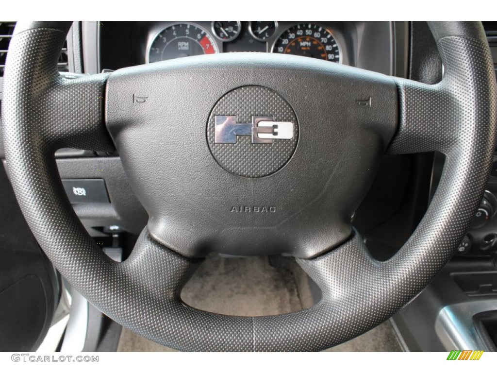 2009 Hummer H3 Standard H3 Model Ebony/Pewter Steering Wheel Photo #79196227