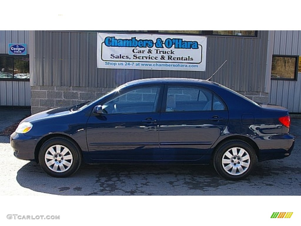 2004 Corolla LE - Indigo Ink Blue Pearl / Light Gray photo #2