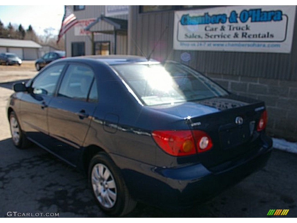 2004 Corolla LE - Indigo Ink Blue Pearl / Light Gray photo #8