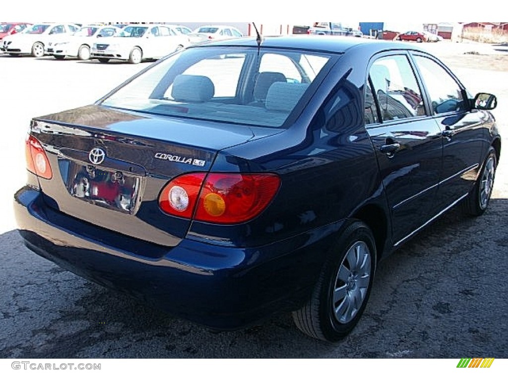 2004 Corolla LE - Indigo Ink Blue Pearl / Light Gray photo #10