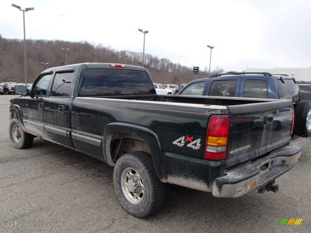 2002 Silverado 2500 LS Crew Cab 4x4 - Forest Green Metallic / Graphite photo #4