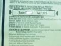 2013 Chrysler 200 Touring Convertible Window Sticker