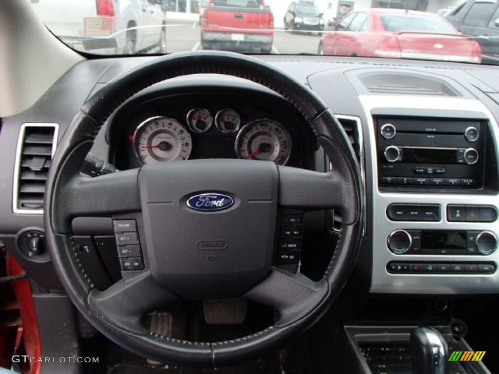 2008 Ford Edge Limited AWD Charcoal Steering Wheel Photo #79203868