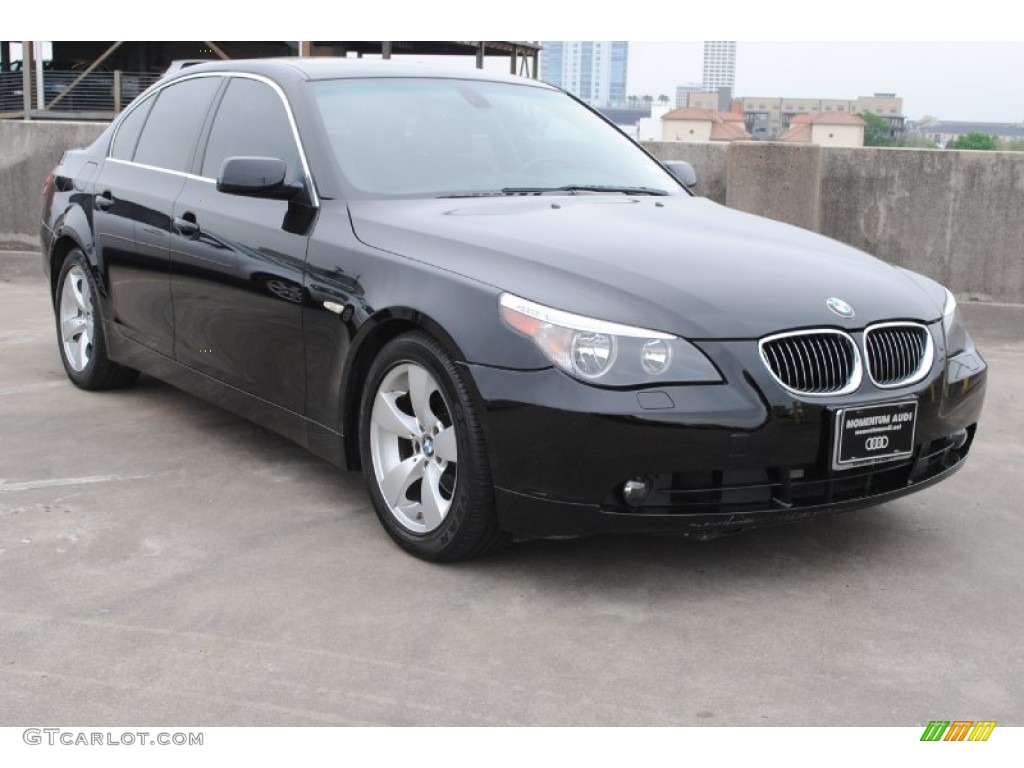 2007 5 Series 525i Sedan - Jet Black / Black photo #1