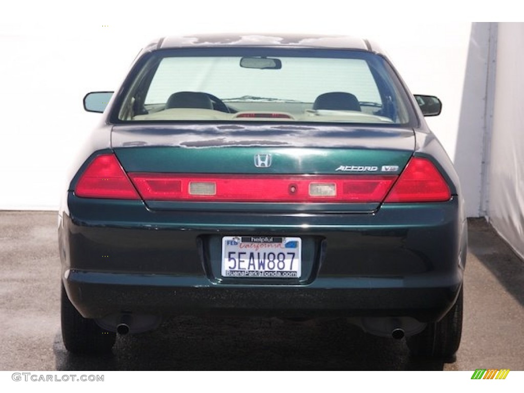 1998 Accord EX V6 Coupe - New Dark Green Pearl / Gray photo #9