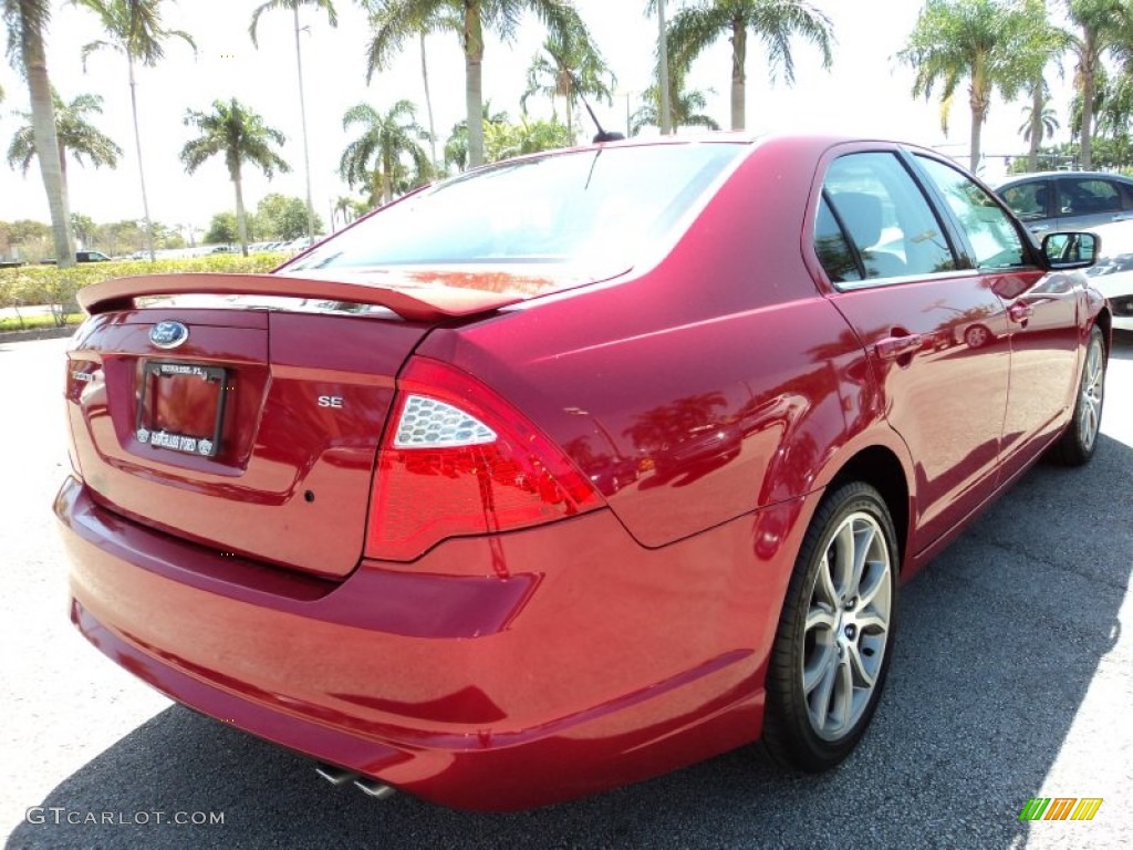 2011 Fusion SE - Red Candy Metallic / Charcoal Black photo #6