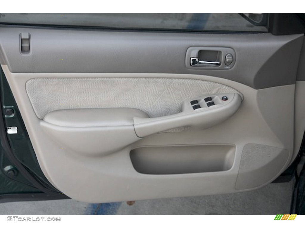 2002 Civic LX Sedan - Clover Green Metallic / Beige photo #24