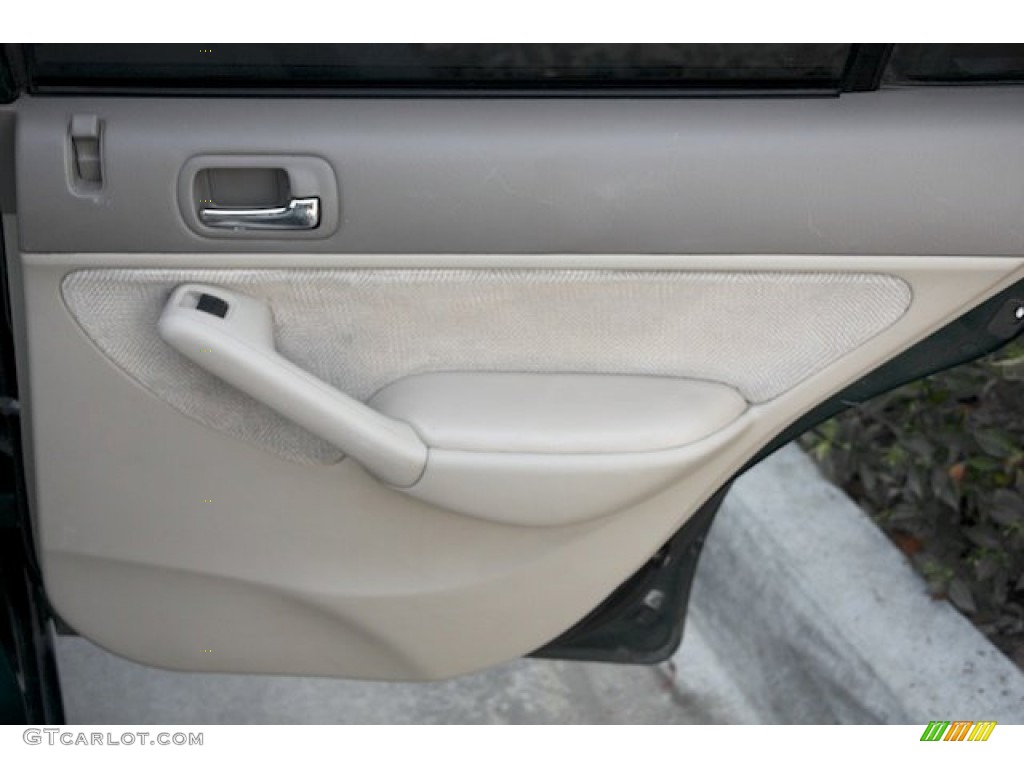 2002 Civic LX Sedan - Clover Green Metallic / Beige photo #26