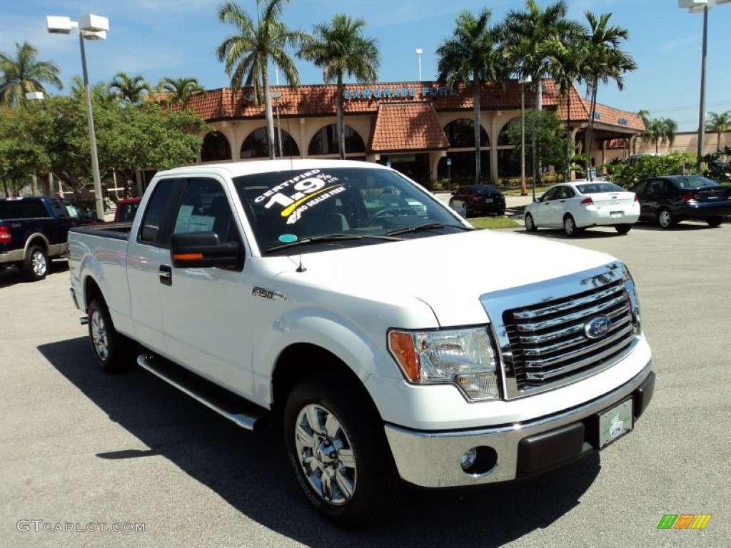 2011 F150 XLT SuperCab - Oxford White / Steel Gray photo #1