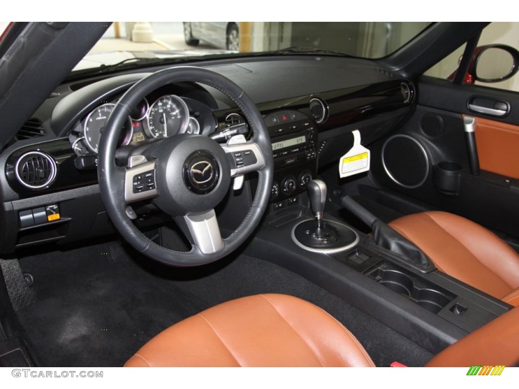 Saddle Brown Interior 2008 Mazda MX-5 Miata Grand Touring Hardtop Roadster Photo #79210902