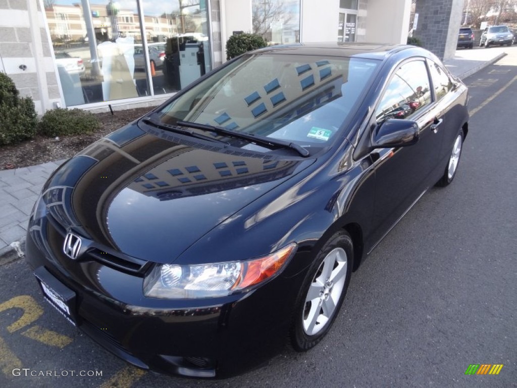 2007 Civic EX Coupe - Nighthawk Black Pearl / Black photo #1