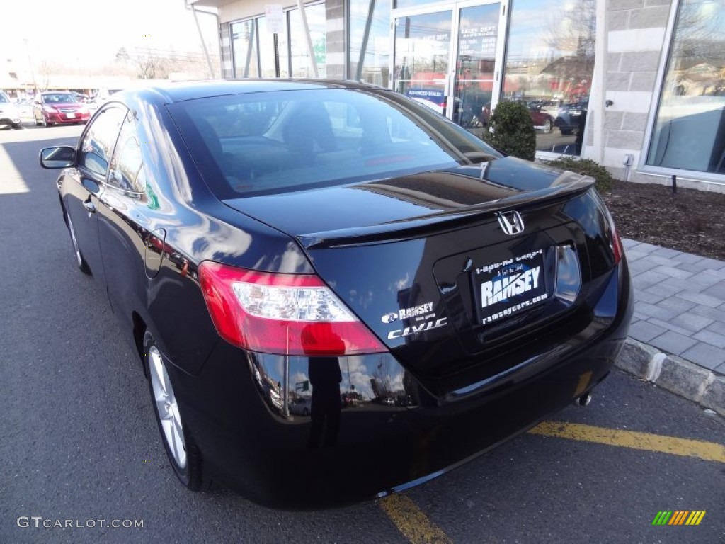 2007 Civic EX Coupe - Nighthawk Black Pearl / Black photo #5