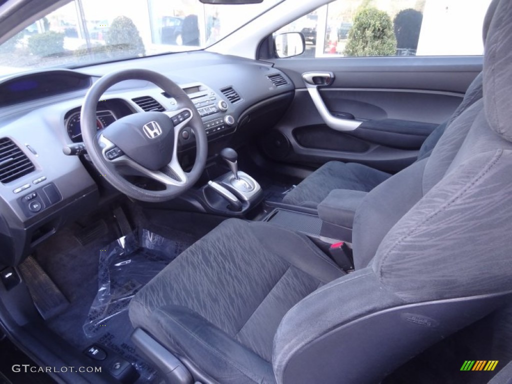 Black Interior 2007 Honda Civic EX Coupe Photo #79211479