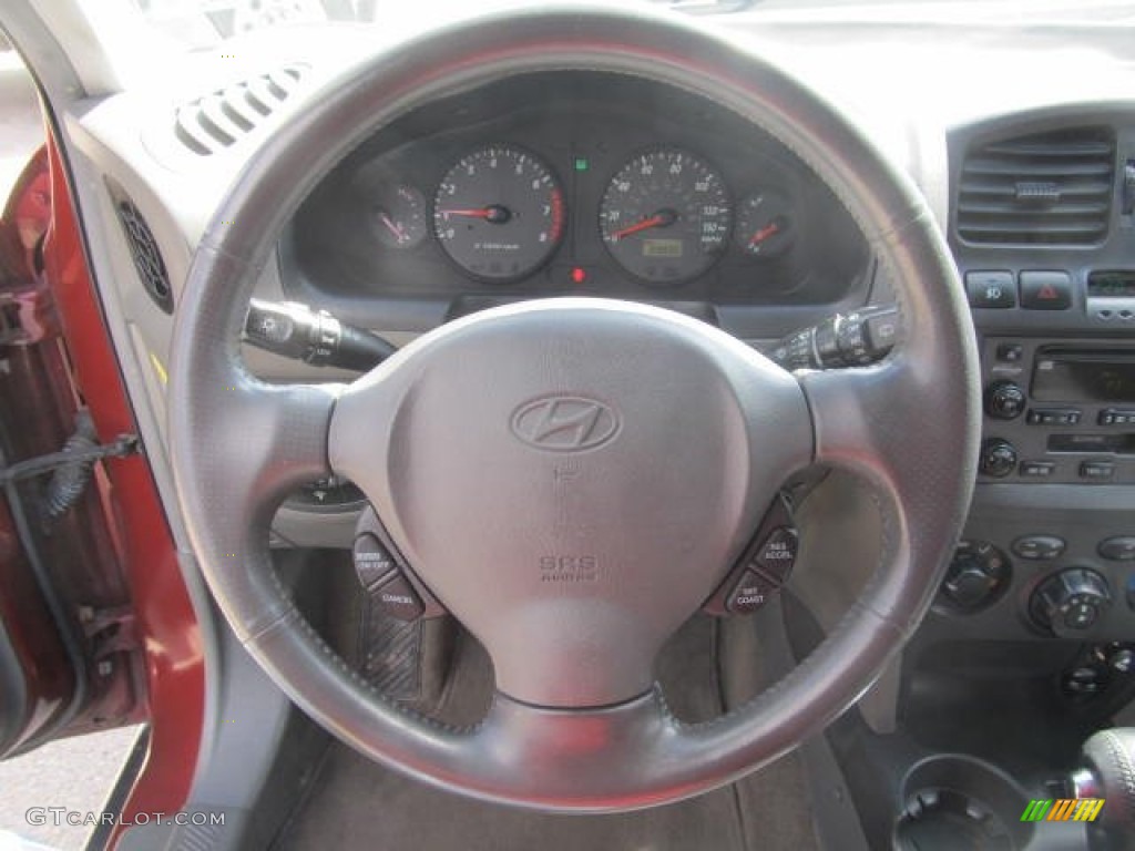 2003 Santa Fe GLS 4WD - Merlot Red / Gray photo #15