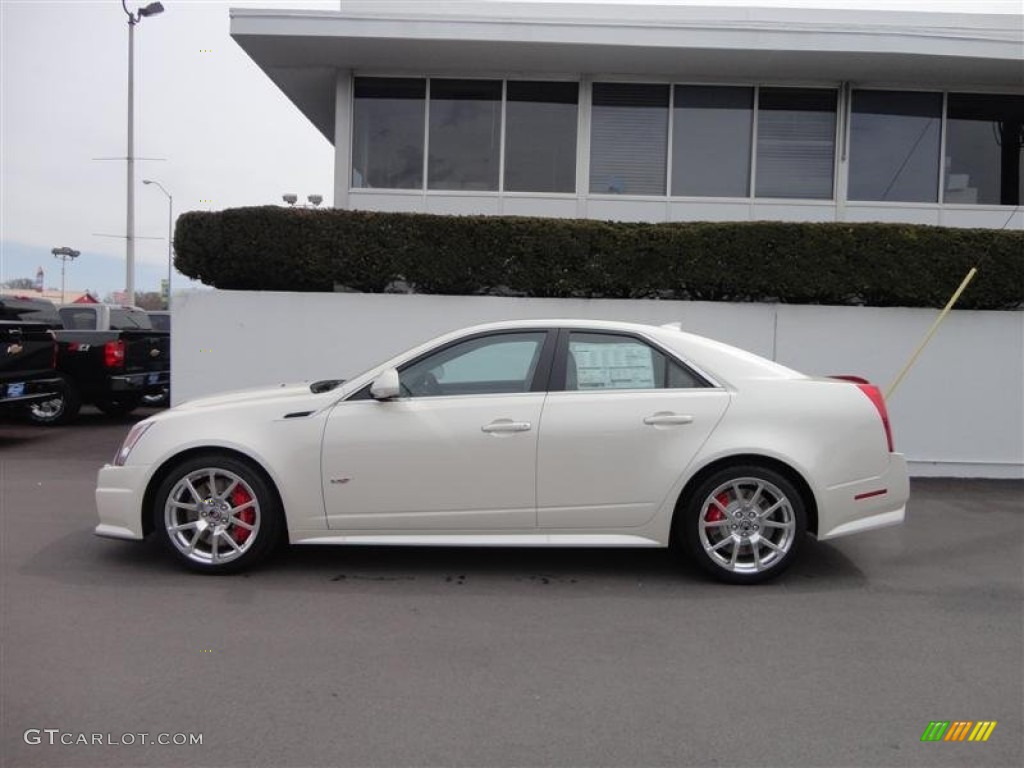 White Diamond Tricoat 2013 Cadillac CTS -V Sedan Exterior Photo #79211652