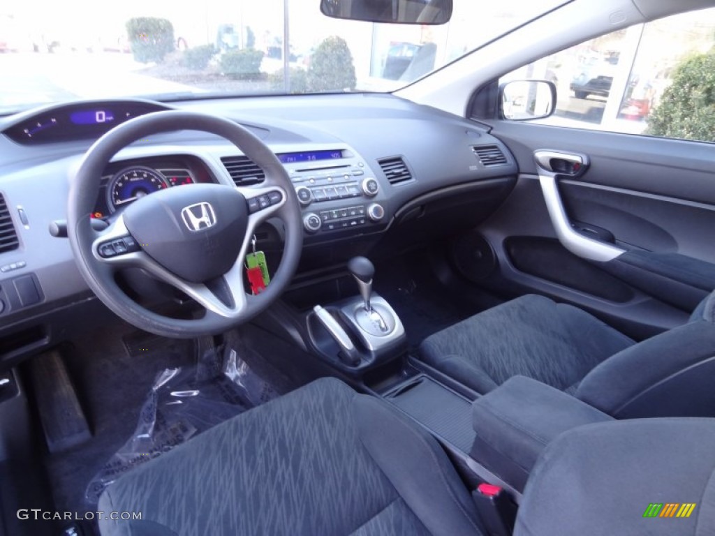 Black Interior 2007 Honda Civic EX Coupe Photo #79211683