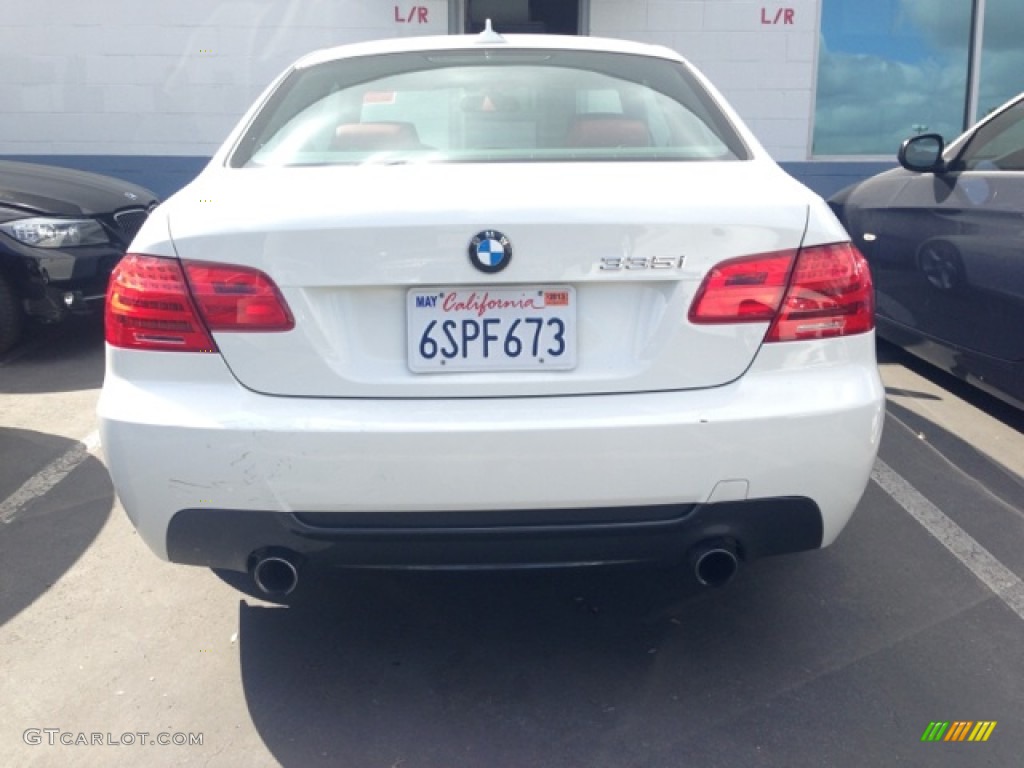 2011 3 Series 335i Coupe - Alpine White / Coral Red/Black Dakota Leather photo #6