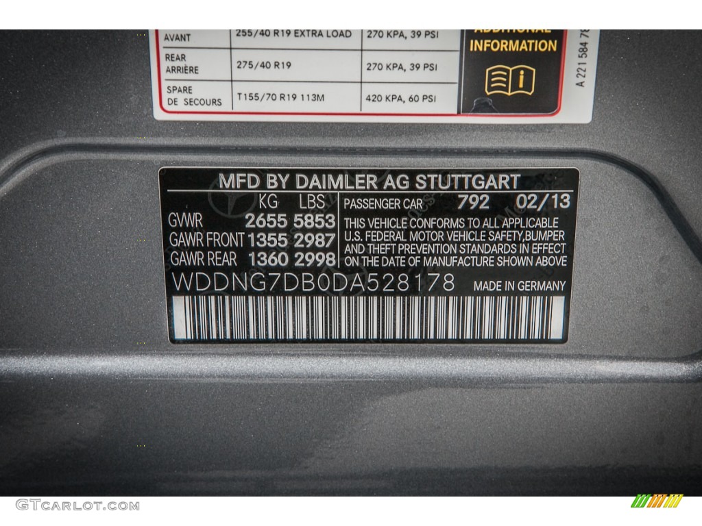 2013 S 550 Sedan - Palladium Silver Metallic / Black photo #6