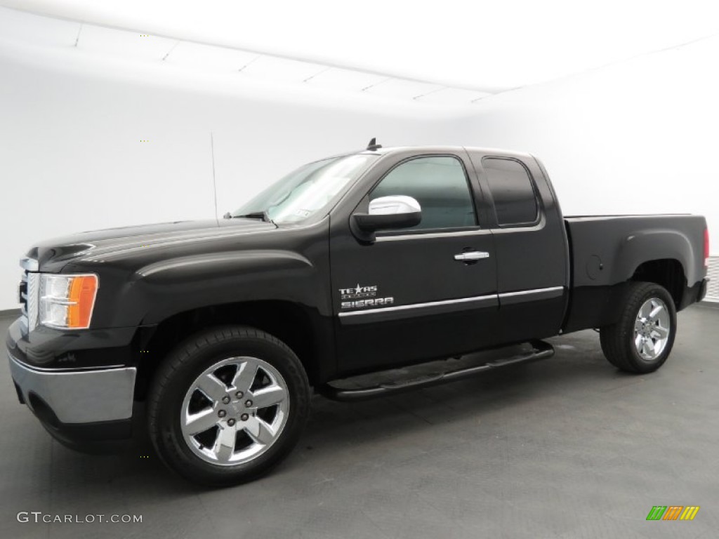 2012 Sierra 1500 SLE Extended Cab - Onyx Black / Ebony photo #1