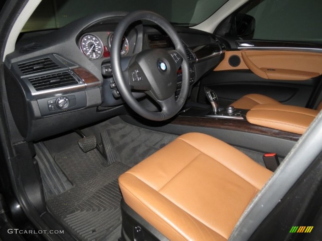 Saddle Brown Nevada Leather Interior 2009 BMW X5 xDrive35d Photo #79214089