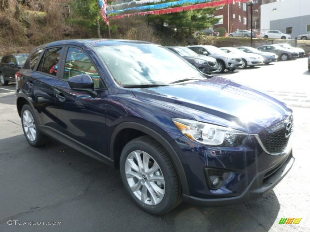 2014 CX-5 Grand Touring AWD - Stormy Blue Mica / Sand photo #7