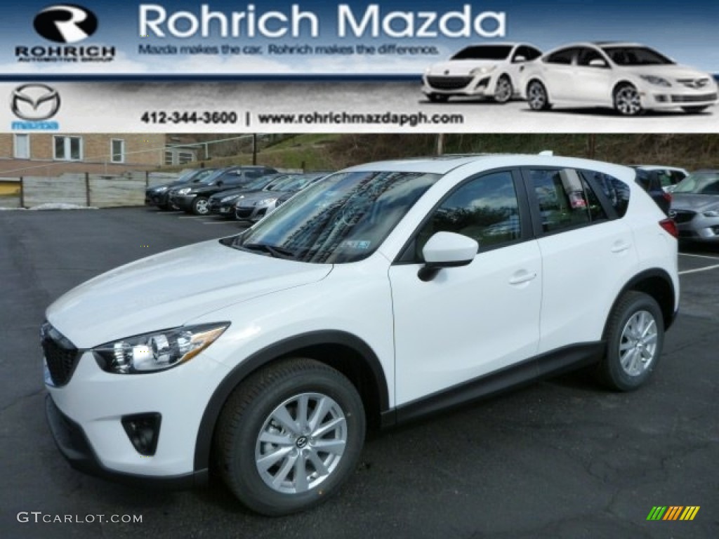2014 CX-5 Touring AWD - Crystal White Pearl Mica / Sand photo #1