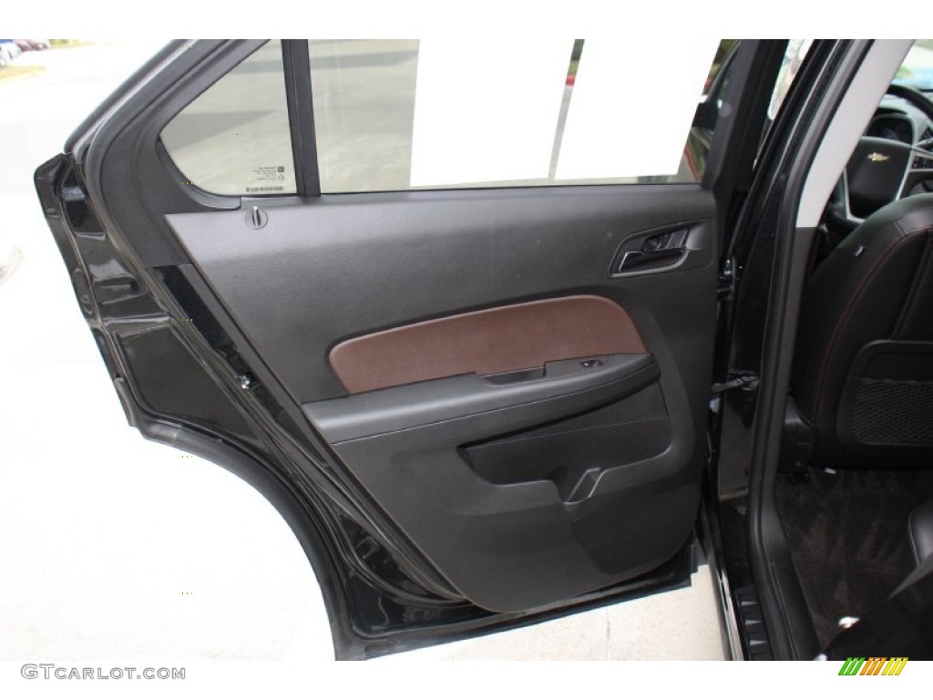 2010 Chevrolet Equinox LT Jet Black/Brownstone Door Panel Photo #79216303