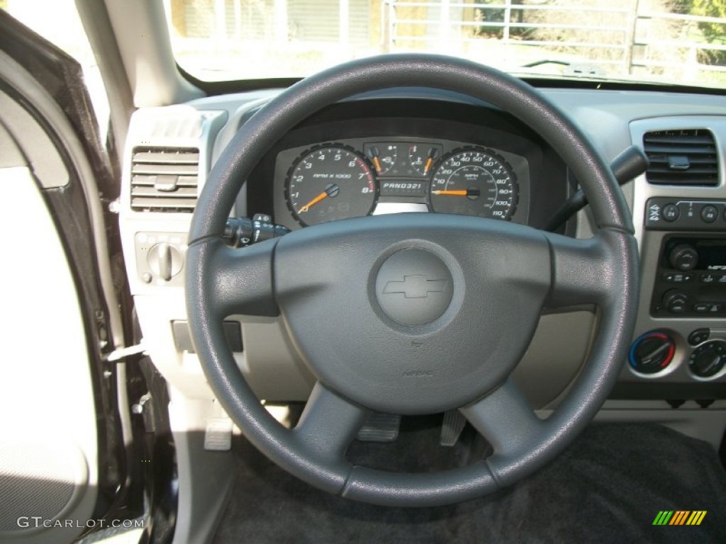 2008 Chevrolet Colorado LS Extended Cab 4x4 Medium Pewter Steering Wheel Photo #79216751