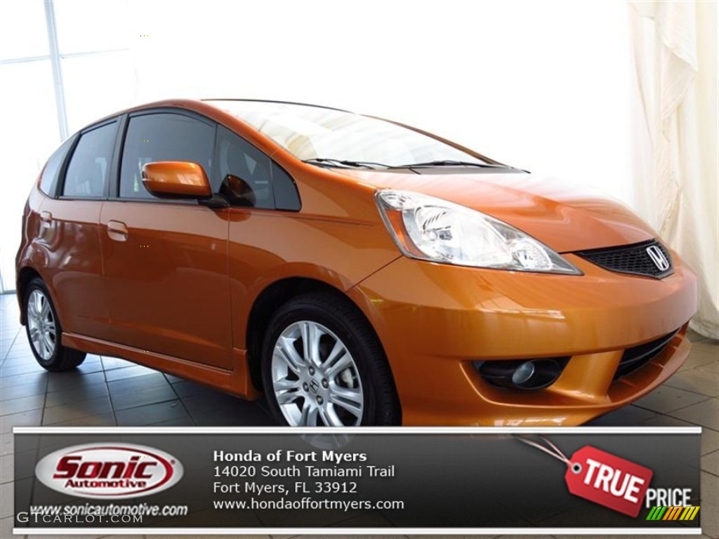 Orange Revolution Metallic Honda Fit