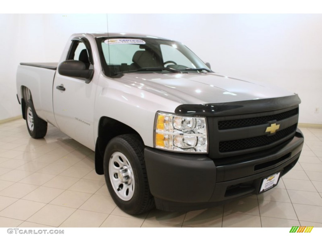 2011 Silverado 1500 Regular Cab - Sheer Silver Metallic / Dark Titanium photo #1