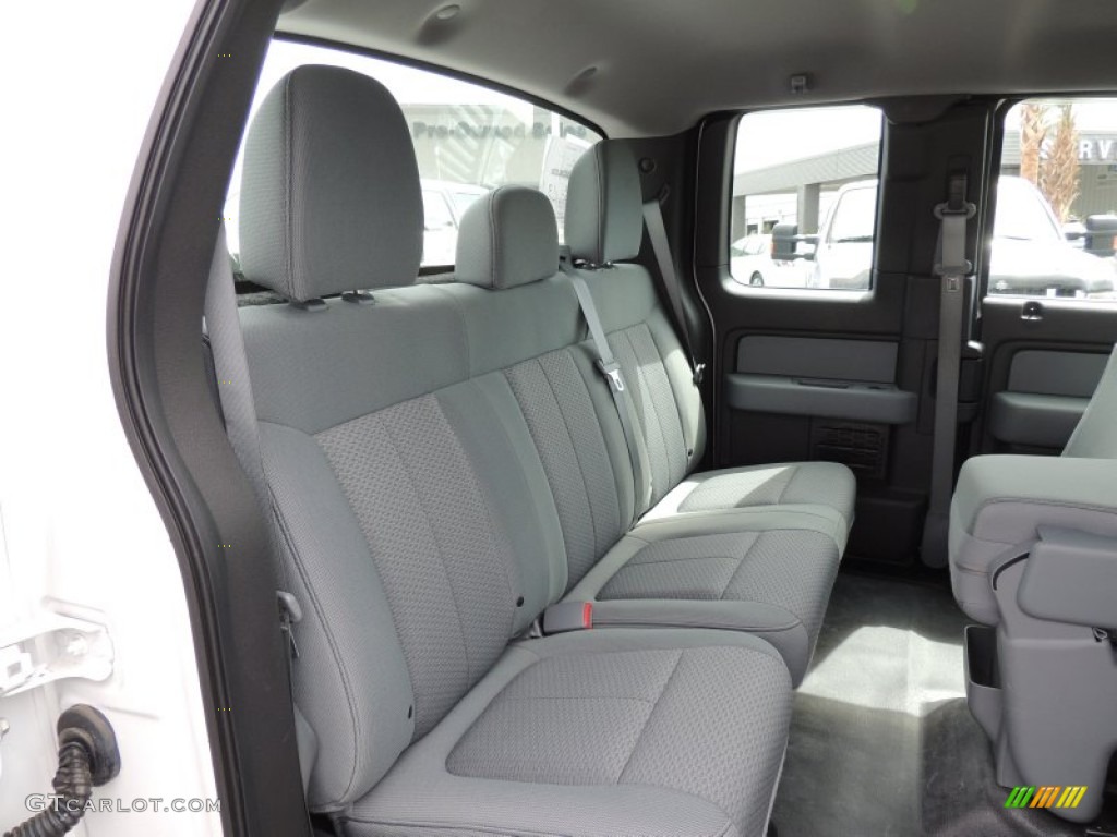 2011 F150 XL SuperCab 4x4 - Oxford White / Steel Gray photo #8