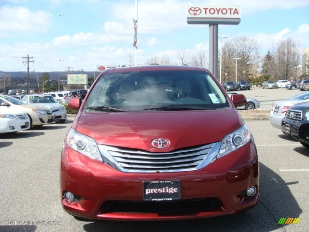 2011 Sienna Limited AWD - Salsa Red Pearl / Bisque photo #2